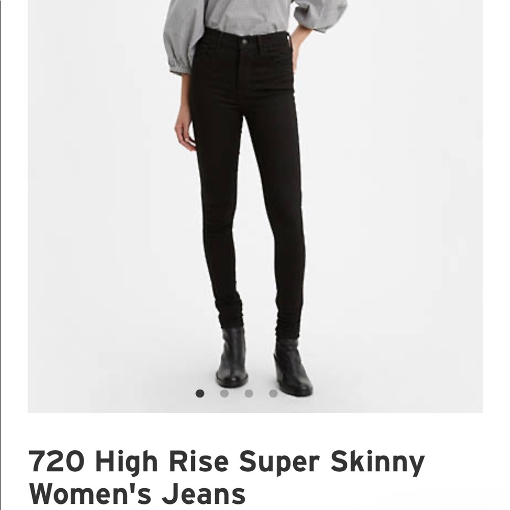 Levi’s 720 super skinny high rise black jean